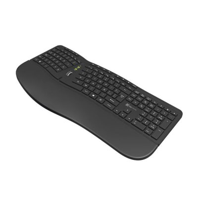 Klip Xtreme - Keyboard - Spanish - Wireless - 2.4 GHz - All black - Ergonomic