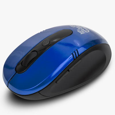 Klip Xtreme KMW-330 Vector - Ratón - ergonómico - óptico - 6 botones - inalámbrico - 2.4 GHz - receptor inalámbrico USB - azul