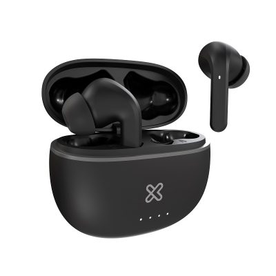 Klip Xtreme - KTE-750BK - True wireless earphones - Para Home audio / Para Portable electronics / Para Tablet / Para Cellular phone - Wireless - ANC - 26hrs - Negro - Cancelación activa de ruido - 26 horas de reproducción - Botón táctil - Resistente al agua