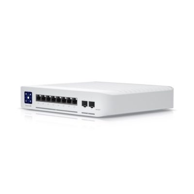 Ubiquiti UniFi Enterprise - Conmutador - L3 - Gestionado - 8 x 10/100/1000/2.5G (PoE+) + 2 x 1 Gigabit / 10 Gigabit SFP+ (enlace ascendente) - sobremesa - PoE+ (120 W)