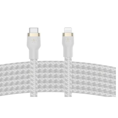 Belkin BoostCharge - Cable Lightning - 24 pin USB-C macho a Lightning macho - 3 m - blanco