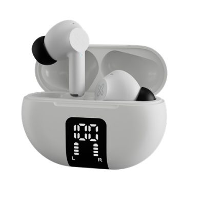 Klip Xtreme - True wireless earphones - Para Phone / Para Portable electronics / Para Tablet - Wireless - 22Hrs ANC White