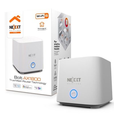 Nexxt Solutions Home - Router - Wireless Mesh - 802.11a/b/g/n/ac/ax - Desktop - Mesh router AX1800