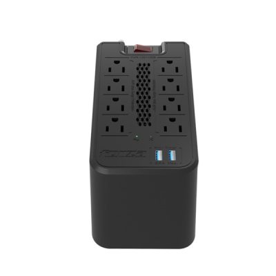 Forza - Automatic voltage regulator - AC 110 V - 8 Tomas de Corriente - 1200 VA - 600W NEMA 5-15 2-USB