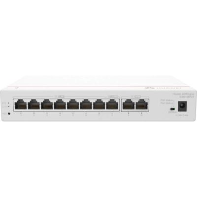 Gateway HUAWEI 2*GE WAN, 8*GE LAN(PoE+, 124W), up to 350 users,forwarding performance 2Gbps 2 años de garantia