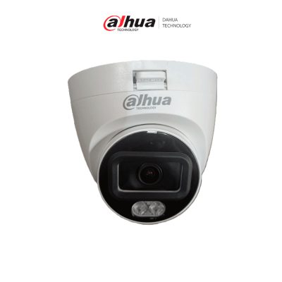 Camara Dahua Domo, 2MP, Lente fijo de 2.8mm, FULLCOLOR, 4en1 (CVI/TVI/AHD/CVBS), Metal y Plastico, Distancia 20M, DWDR, 12VDC.
