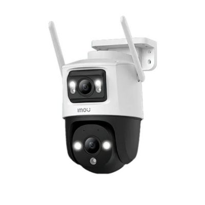 CAMARA CRUISER DUAL 2 WIFI IP/PT 10MP (5MP LENTE FIJO/5MP LENTE PT) FULL COLOR, COMPRESION 265/H.264, IP66, MICROSD HASTA 512GB, AUDIO 2 VÍAS, ADVERTENCIA ROJA-AZUL, 2.4GHZ WI-FI6 CONNECTION