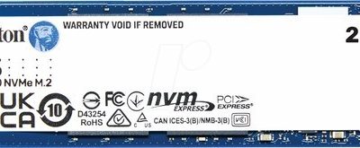 Unidad de estado solido ssd kingston 2000G NV3 M.2 2280 PCIe 4.0 NVMe